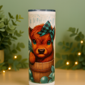 20oz Christmas Highland Cow Tumbler